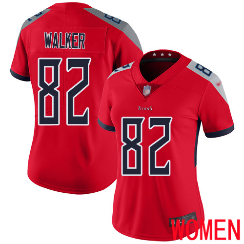 Tennessee Titans Limited Red Women Delanie Walker Jersey NFL Football 82 Inverted Legend